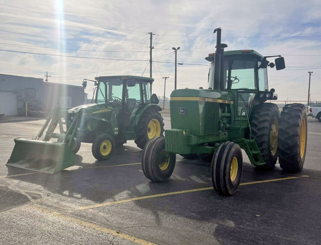 A pair of tractors ready for consignment