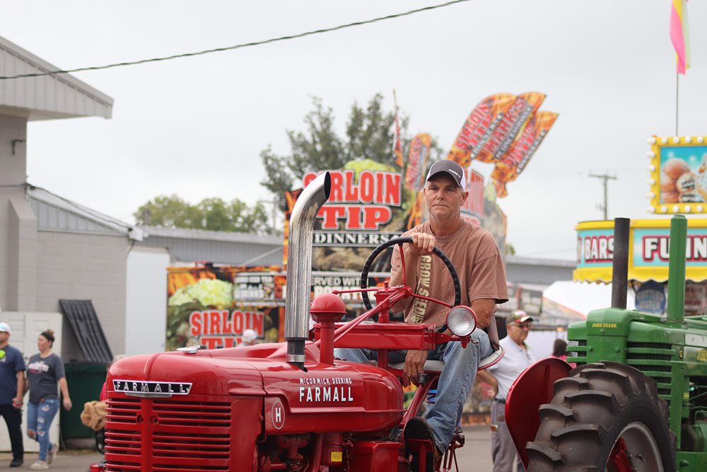 The antique tractor parade at the 2023 Hardin County Fair.